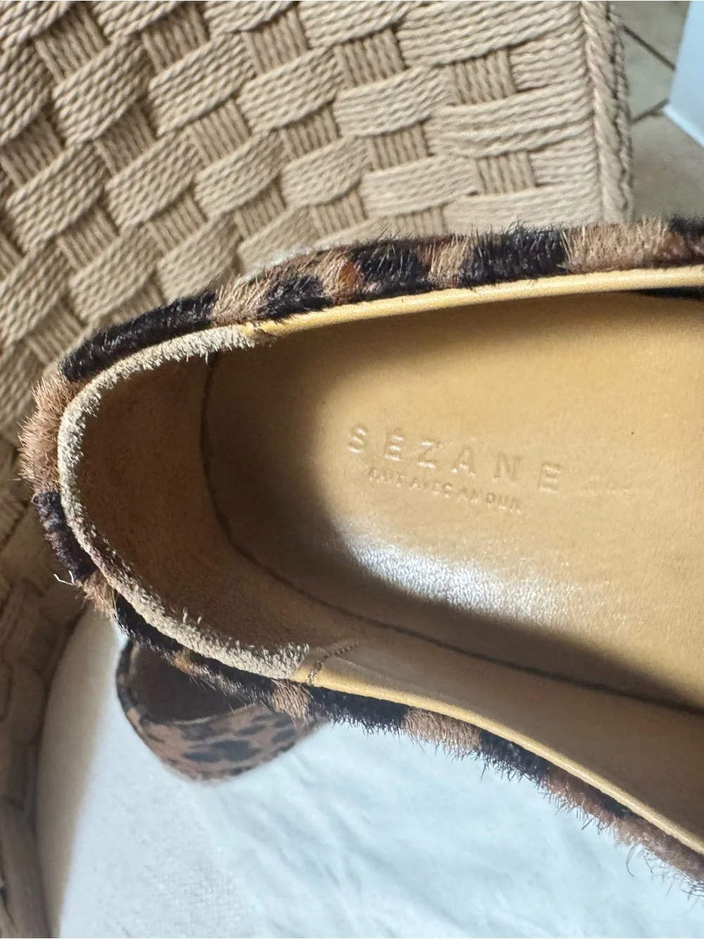 Sezane Julie Leopard Print Espadrille Sneakers - Women size 39 NWOB